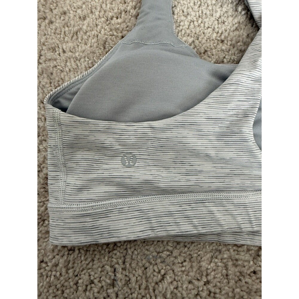 Lululemon Time To Sweat Bra Wee Are From Space Nimbus Battleship Size 10 - Picture 4 of 4